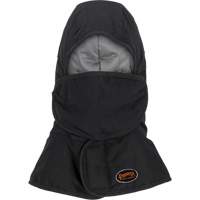 Doublure matelass&eacute;e ignifug&eacute;e Pioneer 765A pour casque de s&eacute;curit&eacute; avec un long cou et embout buccal amovible, Noir/Gris, Coton/FR-Tech/Modacrylique/Nylon Par Equipment