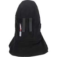 Doublure matelass&eacute;e ignifug&eacute;e Pioneer 765A pour casque de s&eacute;curit&eacute; avec un long cou et embout buccal amovible, Noir/Gris, Coton/FR-Tech/Modacrylique/Nylon Par Equipment