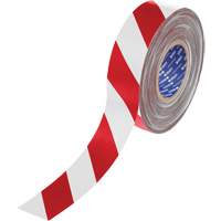 Ruban de marquage pour plancher ToughStripe Max, 2" x 100', Polyester, Rouge et blanc Par Equipment