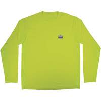 Chill-Its 6689 Cooling Long Sleeve Sun Shirt with UV Protection, High-Visibility Lime-Yellow, Small Par Equipment