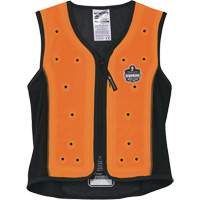 Chill-Its 6685 Dry Evaporative Cooling Vest with Zipper Closure, Medium, Orange Par Equipment