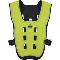 Chill-Its 6685 Dry Evaporative Cooling Vest with Zipper Closure, X-Small, High Visibility Lime-Yellow Par Equipment