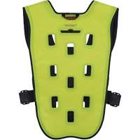 Chill-Its 6685 Dry Evaporative Cooling Vest with Zipper Closure, X-Small, High Visibility Lime-Yellow Par Equipment
