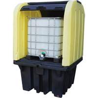Yellow Roll Top Hardcover Spill Pallet, 65" L x 65" W x 101" H, 5000 lbs. Load Capacity Par Equipment