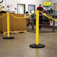 Industrial Stanchion Kit with Plastic Chain, 37" High, Red Par Equipment