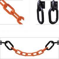 Magnetic Chain Barrier Warehouse Kit, Orange Par Equipment