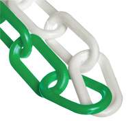 Bicolour Plastic Barrier Chain, Green/White Par Equipment