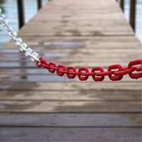 Bicolour Plastic Barrier Chain, Green/White Par Equipment