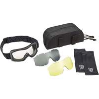 X1000 Ballistic Protection Goggles Kit, Amber/Clear Lens, Anti-Fog/Anti-Scratch, Direct Vent Par Equipment