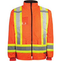 Manteau haute visibilit&eacute; 7-en-1, Polyester, Orange haute visibilit&eacute;, T-petit Par Equipment