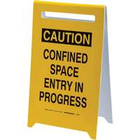 Panneau de sol “Caution Confined Space Entry In Progress”, Anglais Par Equipment
