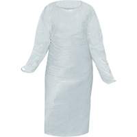 CoverMe Gown with Thumbholes, One Size, White, Polyethylene Par Equipment