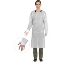 CoverMe Gown with Thumbholes, One Size, White, Polyethylene Par Equipment