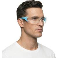 Adapt Lite Blue/White Safety Glasses, Clear Lens, Anti-Fog/Anti-Scratch, ANSI Z87+/Meets/Exceeds CSA Z94.3 Par Equipment