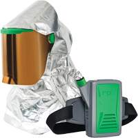 Z-Link Radiant Heat Respirator with Belt Mount & Blower, Facepiece Respirator/Headcover & Faceshield, Lithium-Ion Battery Par Equipment