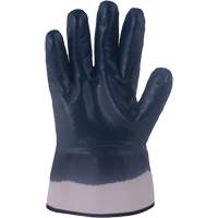 Gants bleu marine avec manchettes renforc&eacute;es &agrave; entoilage coll&eacute; Horizon, Moyen, R&ecirc;vetement Nitrile, Enveloppe en Jersey/Coton Par Equipment