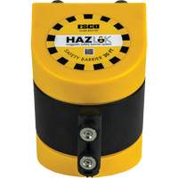 HAZLOK Safety Barrier System, Plastic, Magnetic Mount, 30', Black and Yellow Tape Par Equipment