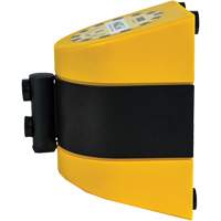 HAZLOK Safety Barrier System, Plastic, Magnetic Mount, 30', Black and Yellow Tape Par Equipment