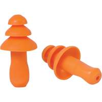 SEALTEC TipGrip Orange TPR Triple-Flange Reusable Earplugs, Uncorded, Bulk - Box, 26 dB dB NRR, One-Size Par Equipment