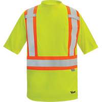 Viking&reg; Safety Bamboo Lined T-shirt, Polyester, Small, High Visibility Lime-Yellow Par Equipment