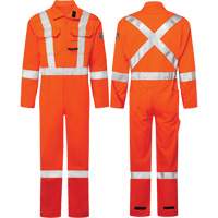 Combinaisons Avenger, 7 oz, Taille 36, Orange haute visibilit&eacute; Par Equipment