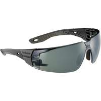 RUSH+ 2.0 M/L Safety Glasses with Black & Grey Frame, Grey/3.0 Lens, Anti-Fog/Anti-Scratch, ANSI Z87+ Par Equipment