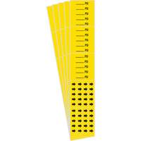 "PSI" Pipe Markers, Self-Adhesive, 2-1/4" H x 2-3/4" W, Black on Yellow Par Equipment