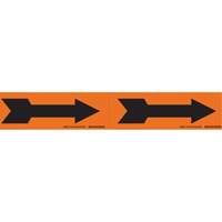 Arrow Pipe Markers, Self-Adhesive, 2-1/4" H x 7" W, Black on Orange SI723 | Par Equipment