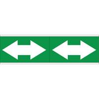 Dual Direction Arrow Pipe Markers, Self-Adhesive, 2-1/4" H x 7" W, White on Green SI729 | Par Equipment