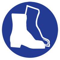 Right to Know Pictogram Labels -Boots, Vinyl, Sheet, 1" L x 1-1/8" W Par Equipment