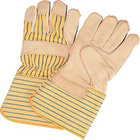 Standard-Duty Dry-Palm Fitters Gloves, Large, Grain Cowhide Palm, Cotton Inner Lining Par Equipment