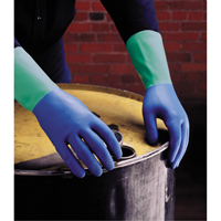Protector™ Gloves, Size 6/Small/6.5, 13" L, Nitrile/Rubber Latex, Flock-Lined Inner Lining, 28-mil SN793 | Par Equipment