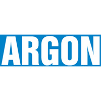 "Argon" Pipe Markers, Self-Adhesive, 2-1/2" H x 12" W, White on Blue SQ430 | Par Equipment