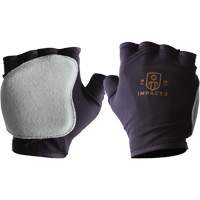 Gants antichocs sans doigts, main droite, T-petit, Paume en Cuir refendu, Poignet &agrave; enfiler Par Equipment