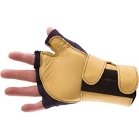 Gants de protection sup&eacute;rieure contre les impacts & les microtraumarismes r&eacute;p&eacute;t&eacute;s, main gauche, Taille T-petit, Paume Cuir fleur Par Equipment