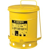 Oily Waste Cans, FM Approved/UL Listed, 6 US Gal., Yellow SR362 | Par Equipment