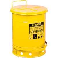 Oily Waste Cans, FM Approved/UL Listed, 10 US gal., Yellow SR363 | Par Equipment