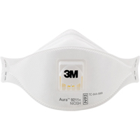 Respirateurs contre les particules 9211+ Aura<sup>MC</sup>, N95, Certifié NIOSH SR616 | Par Equipment