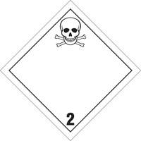 Toxic Gas TDG Placard, Plastic Par Equipment