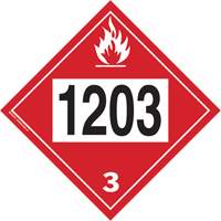 1203 Gasohol & Gasoline Flammable Liquid TDG Placard, Plastic Par Equipment