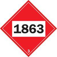 1863 Aviation Fuel Flammable Liquid TDG Placard, Plastic Par Equipment