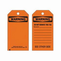 Self-Laminating Safety Tags, Polyester, 3" W x 5-3/4" H, English SX349 | Par Equipment