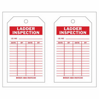 &eacute;tiquettes de rapport d'inspection, Polyester, 4" la x 7" h, Anglais Par Equipment