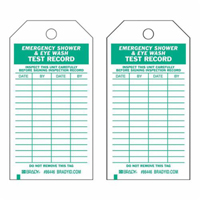 &eacute;tiquettes pour r&eacute;sultats de test, Polyester, 4" la x 7" h, Anglais Par Equipment