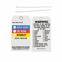 Right-To-Know Tags, Polyester, 3" W x 5-3/4" H, English SX819 | Par Equipment