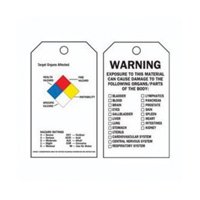 Right-To-Know Tags, Polyester, 3" W x 5-3/4" H, English SX820 | Par Equipment