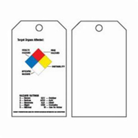 Self-Laminating Right-To-Know Tags, Polyester, 3" W x 5-3/4" H, English Par Equipment