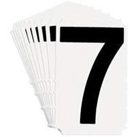 Quick-Align<sup>®</sup> Individual Gothic Number and Letter Labels, 7, 4" H, Black on Yellow SZ985 | Par Equipment