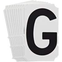 Quick-Align<sup>®</sup> Individual Gothic Number and Letter Labels, G, 4" H, Black SZ995 | Par Equipment