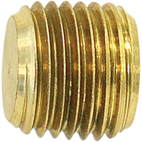 Bouchon de tuyau (t&ecirc;te hexagonale frais&eacute;e), 1/8" dia., Laiton Par Equipment
